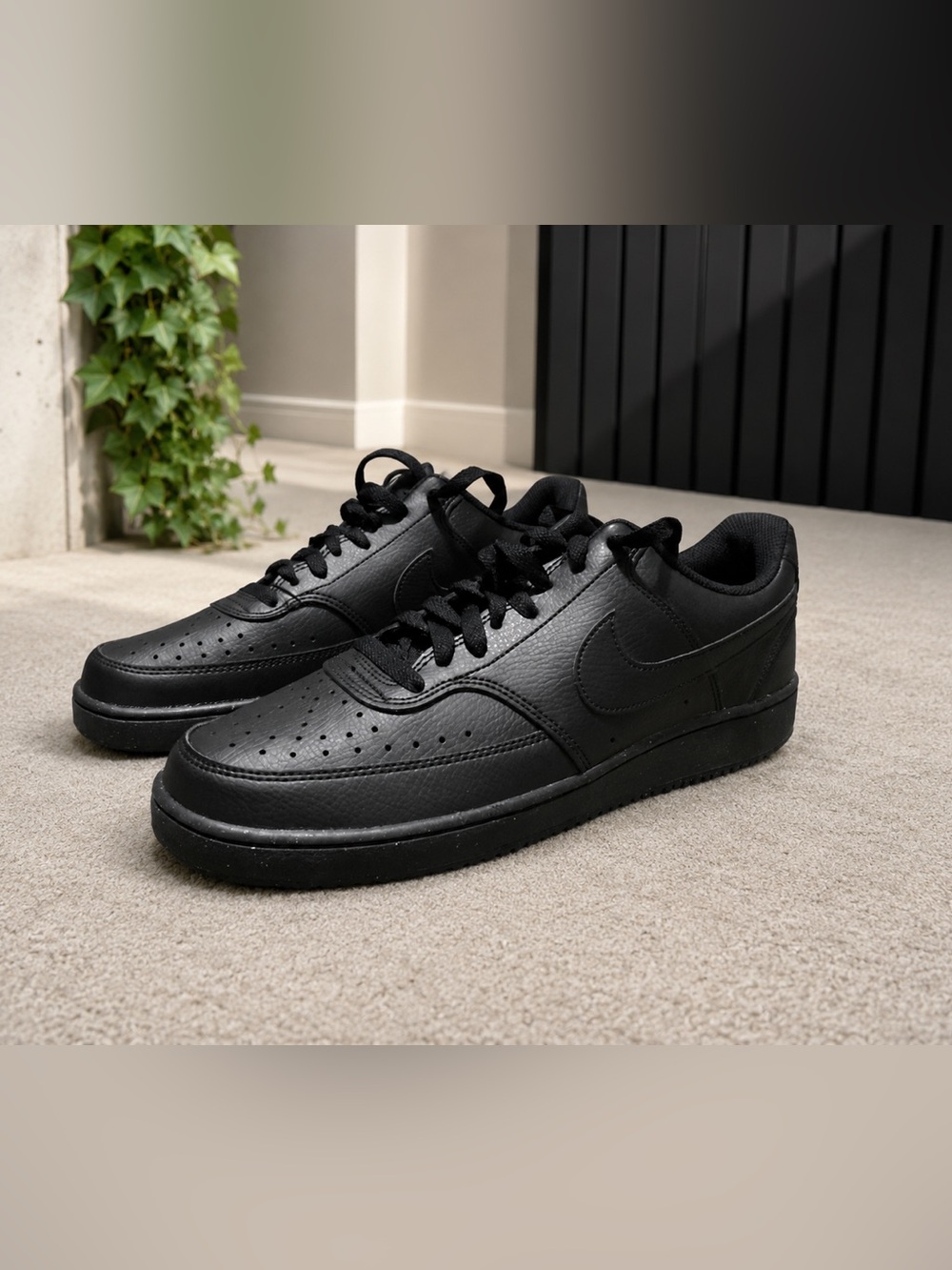 🖤Nike All-Black Court Vision Low Sneakers
